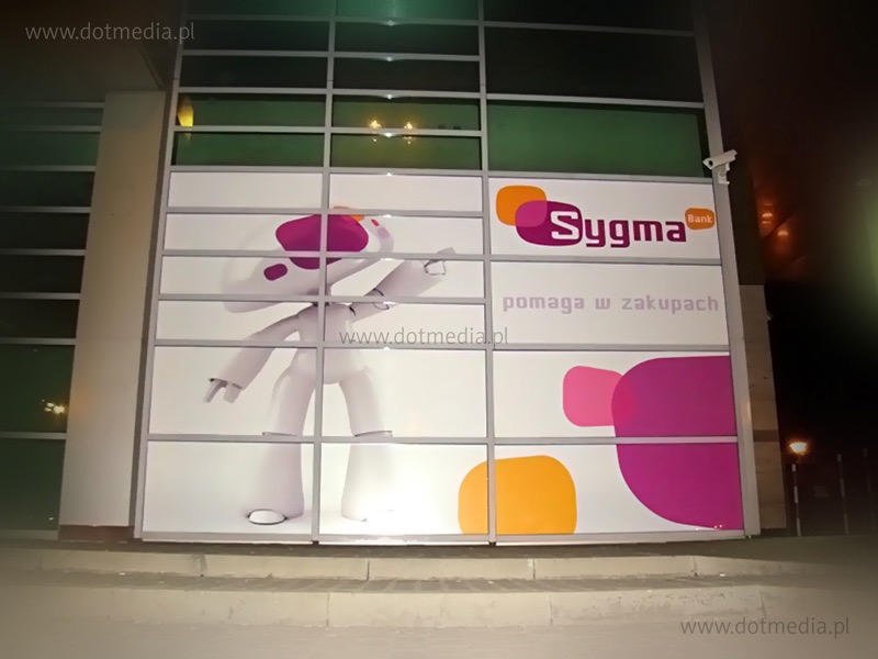 wyklejanie witryn Sygma Bank