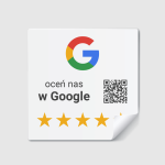 Naklejki z kodem QR “Oceń nas w Google” 5-Pack