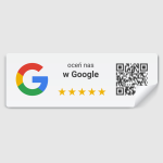 Naklejki z kodem QR “Oceń nas w Google” 3-Pack