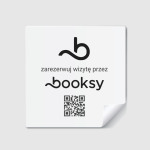 Naklejki z kodem QR “Zarezerwuj wizytę przez Booksy” 5-Pack