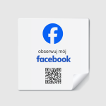 Naklejki z kodem QR “Obserwuj mój Facebook” 5-Pack