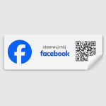 Naklejka z kodem QR “Obserwuj mój Facebook”