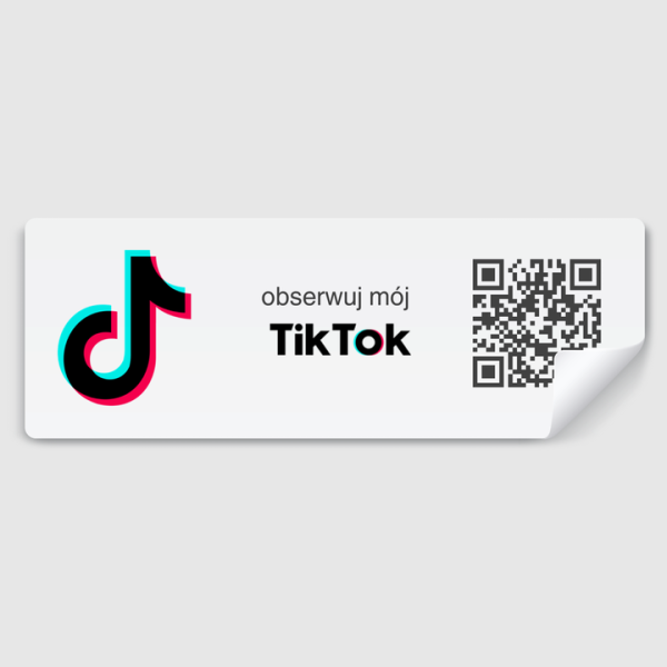 Naklejki z kodem QR "obserwuj mój TikTok" 3-Pack