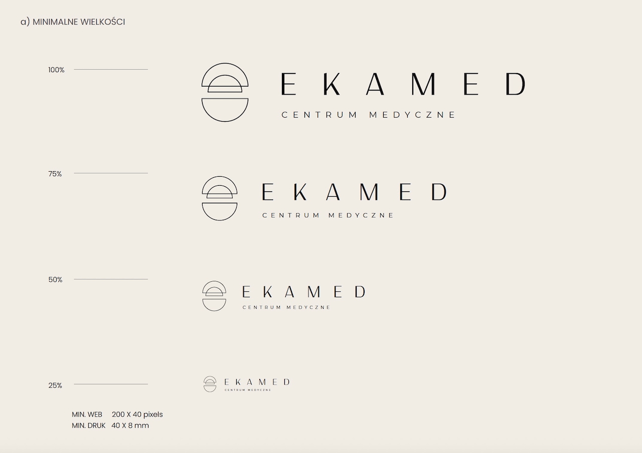 Ekamed indentyfikacja wizualna by dotMedia koncepcja logo